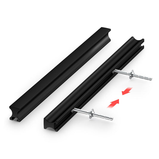 homdiy 25 Pack Adjustable Black Cabinet Pulls 2" to 8.8" (51-224mm) Adjustable Hole Distance Drawer Pulls