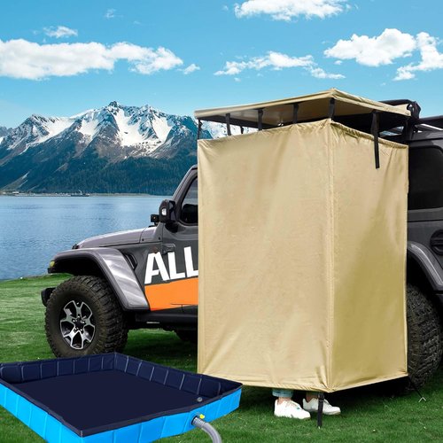 DLZZHDP Portable Shower Pan, Foldable Shower Base, Upgraded Shower Base Bottom Drainage Hole Design, Indoor and Outdoor Shower Base