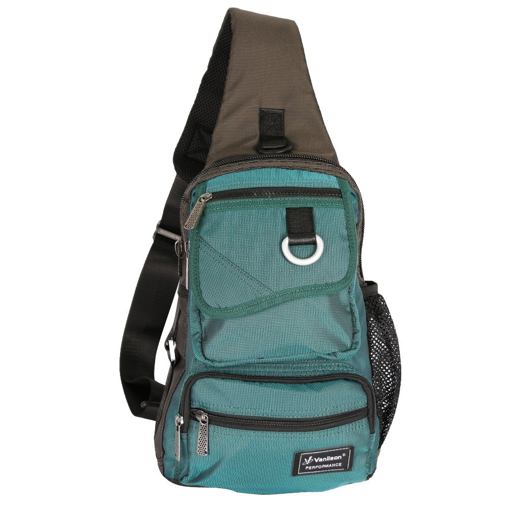 Vanlison Sling Bag Chest Shoulder Backpack Crossbody Multipurpose Daypack For Men Women Blue