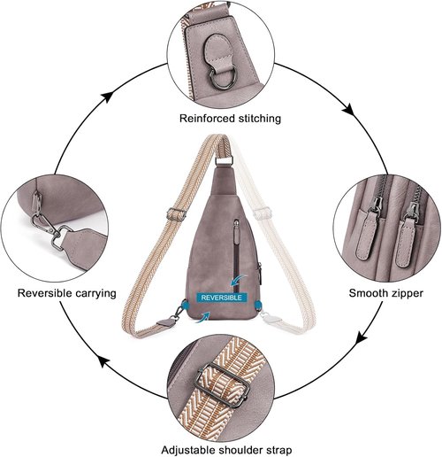 CLUCI Leather Crossbody Bag - Stylish Sling Backpack for Women & Men | Perfect Birthday Gift