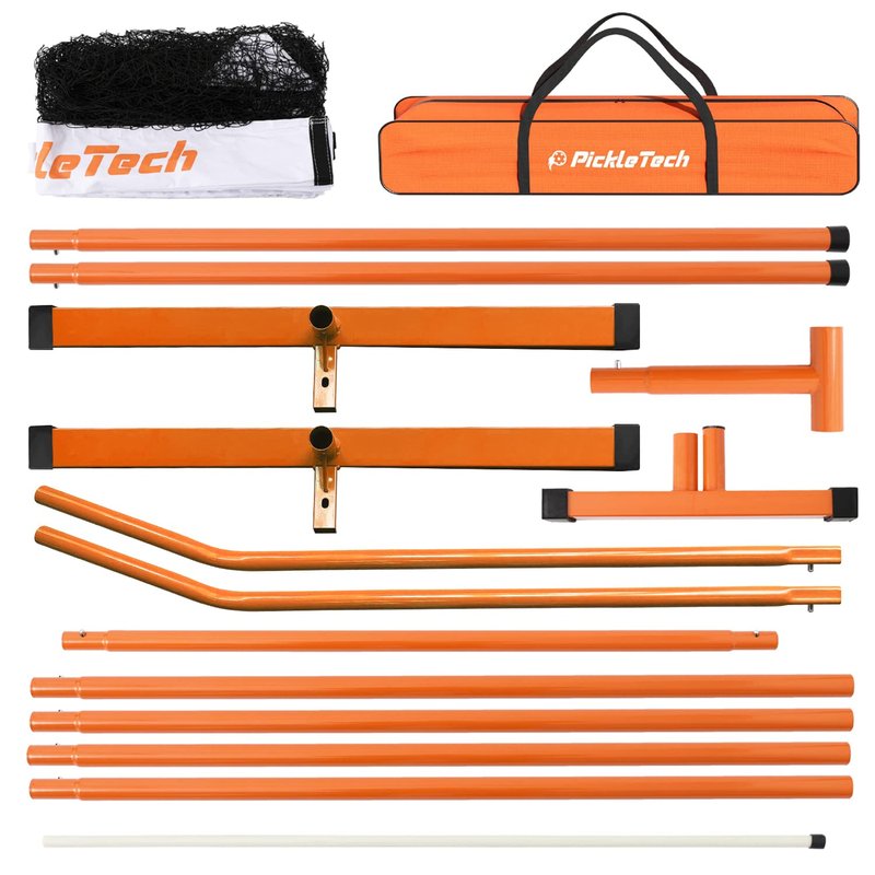 PICKLETECH 4.0 Slim Version Pickleball Net Portable Outdoor, 22 FT Pickleball Net-USAPA Regulation Size-Pickle Ball Net System with Carrying Bag for Driveway