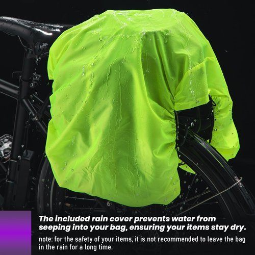 Favoto Bike Rack Bags for Bicycle - Saddle Bag 20L Large Capacity (Expanded to 45L) Waterproof Ebike Trunk Pannier with Reflector and Rain Cover