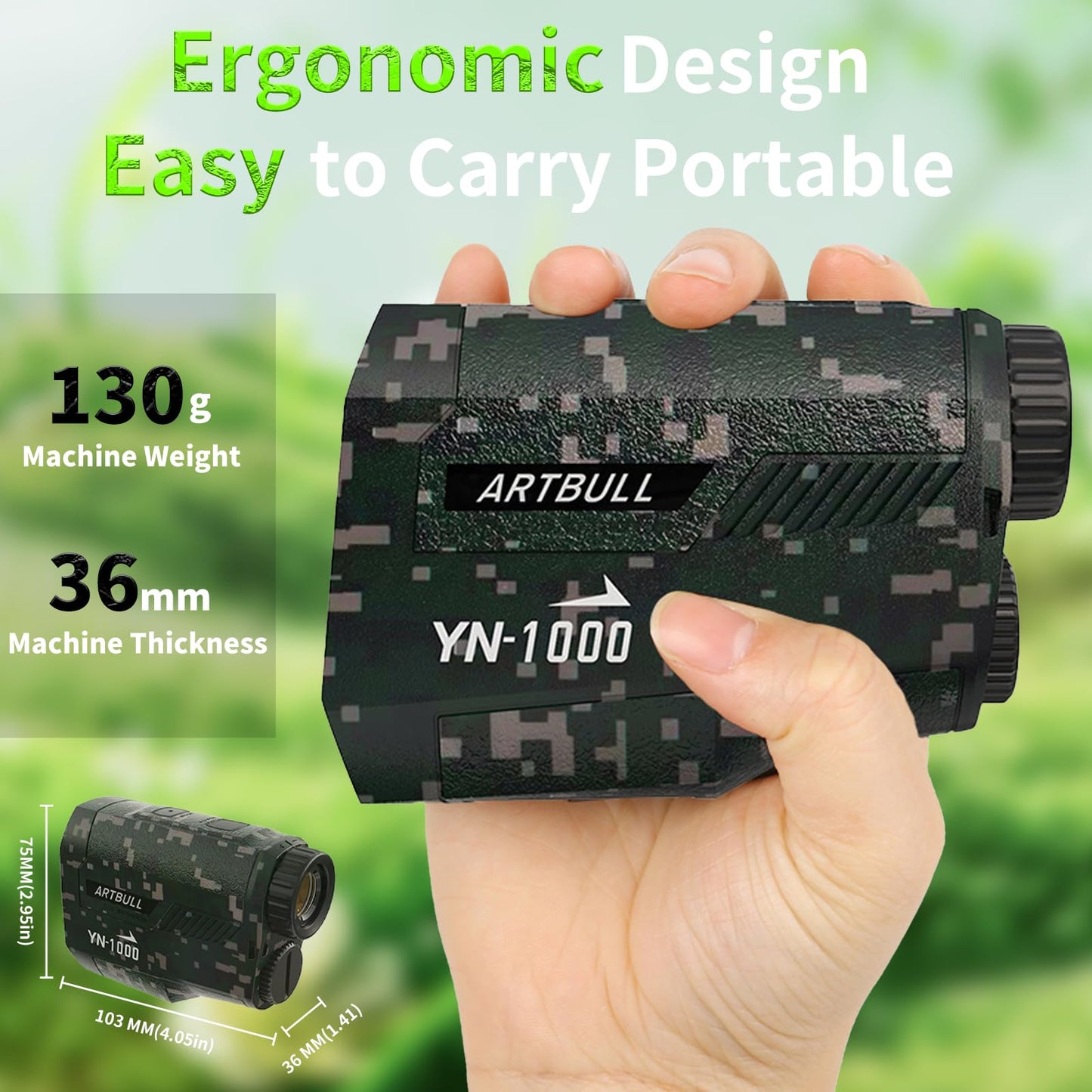 Rangefinder for Hunting with Slope Laser Range Finder Shooting for Turkey and Deer Rifle Range Finder Hunt Hunting Gifts for Men Golfing 1000YD