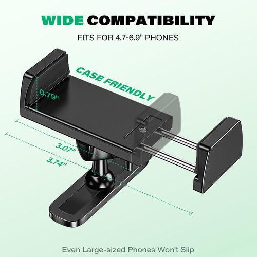 ICARMOUNT Aluminum Alloy Golf Cart Phone Holder with Safety Lock, Heavy Duty Magnetic Golf Phone Mount for EZGO/Club Car/Yamaha/Icon, Golf Cart Accessories Gifts for Men Women [Phone Case Friendly]