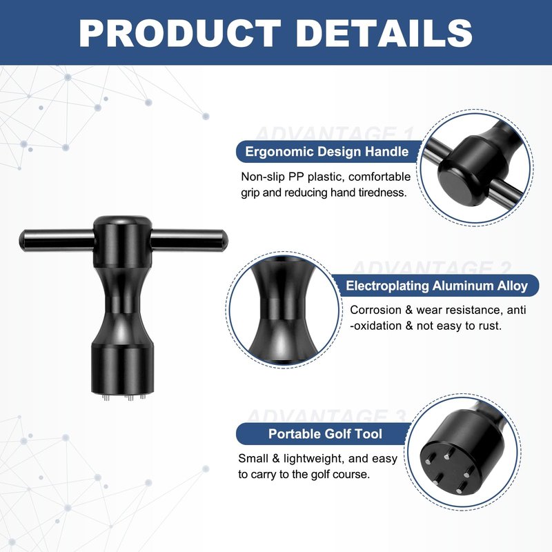 HARFINGTON Golf Weight Screw Wrench Tool Aluminum Alloy 5 Pin Hole Golf Club Putter Heads Wrench Replacement Putter Weight Wrench Tool for Studio Select Button Back Putter, Black