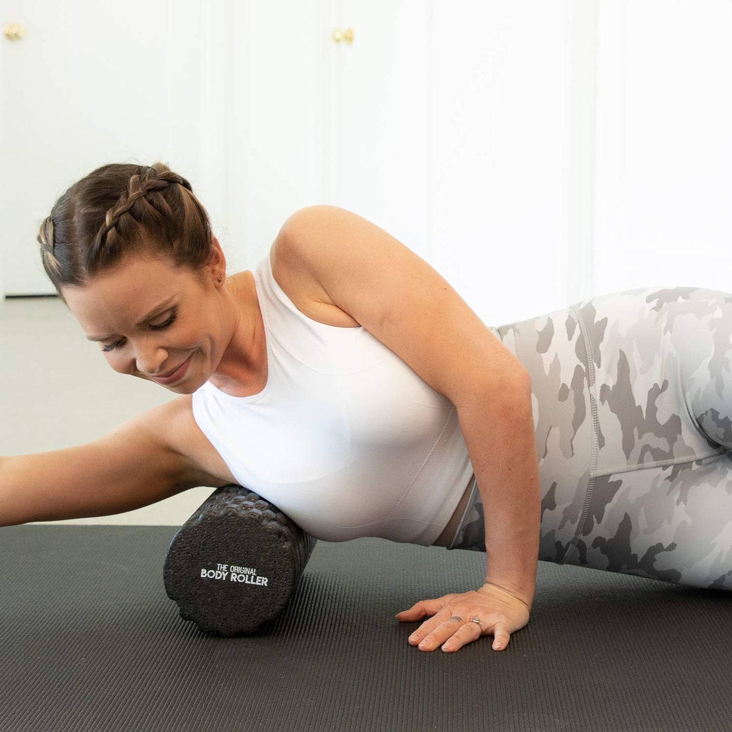 The Original Body Roller - High Density Foam Roller Massager for Deep Tissue Massage of The Back and Leg Muscles - Self Myofascial Release of Painful Trigger Point Muscle Adhesions - 13" Grape