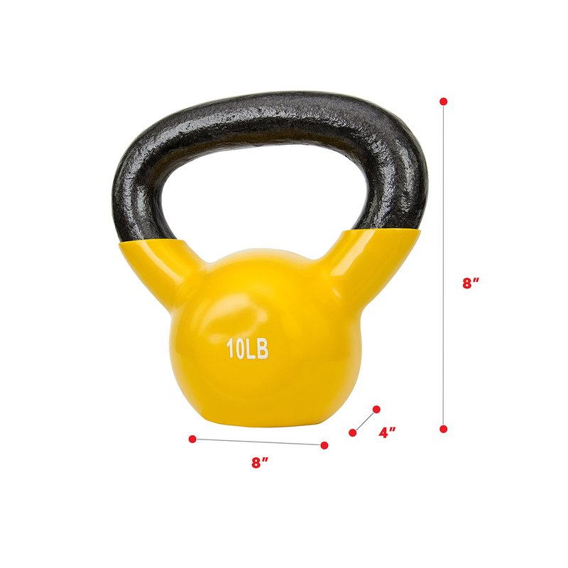 Sunny Health & Fitness Sunny Vinyl Coated Kettlebell (10-Pound)