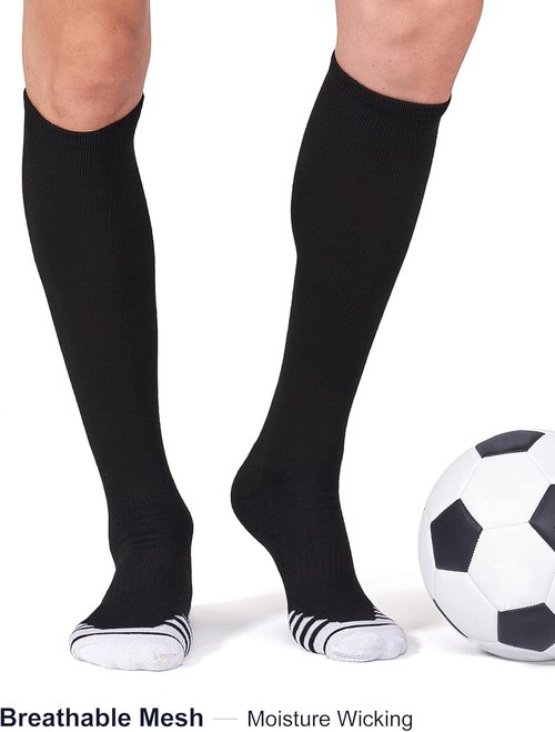 FITRELL Over-the-Calf Knee High Socks - 2/3 Pack Baseball, Soccer & Softball for Kids, Youth & Adults | Multiple Colors Available