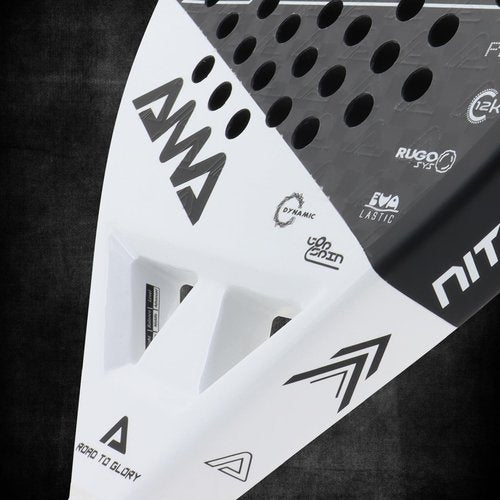 AMA SPORT Padel Racket 12K Carbon Fiber Surface with EVA Memory Flex Foam Core Padel Tennis Racket Lightweight Paddle Tennis Racquets (12K Black)