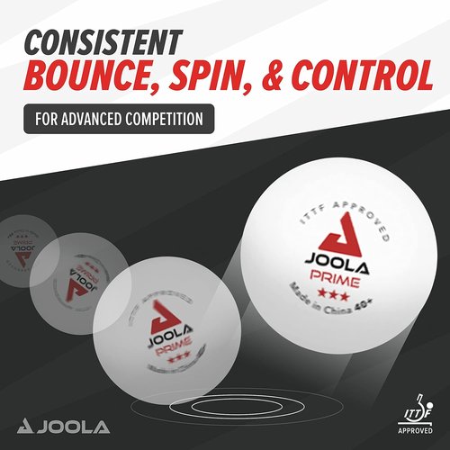 JOOLA Prime 3-Star ABS Table Tennis Balls - High-Quality, Durable Design | Perfect for All Skill Levels