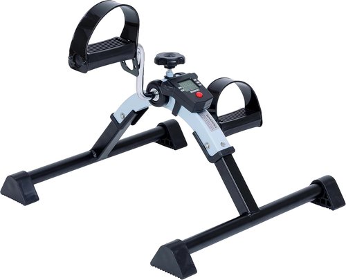 iLiving Under Desk Bike Pedal Exerciser - Portable Mini Bike for Legs & Arms Workout | Fully Assembled with LCD Display (Blue)