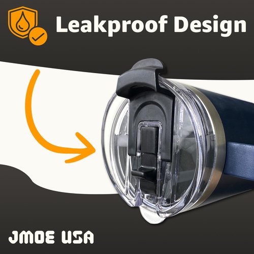 Jmoe USA 40 oz Replacement Lid For Yukon Fit Forty Tumbler With Handle | 2 in 1 Straw Lid | Made of BPA Free Tritan Plastic | 100% Leakproof Design | Dishwasher Safe (2-Pack)