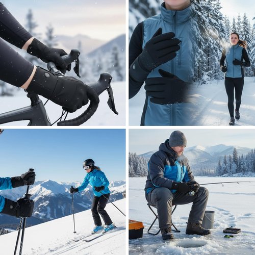 Brimekey Heated Gloves for Men Women, Rechargeable Battery Electric Touchscreen Gloves, Non-Slip Warm Winter Heated Gloves Liners, Thin Glove for Motorcycle Driving Camping Hunting Work