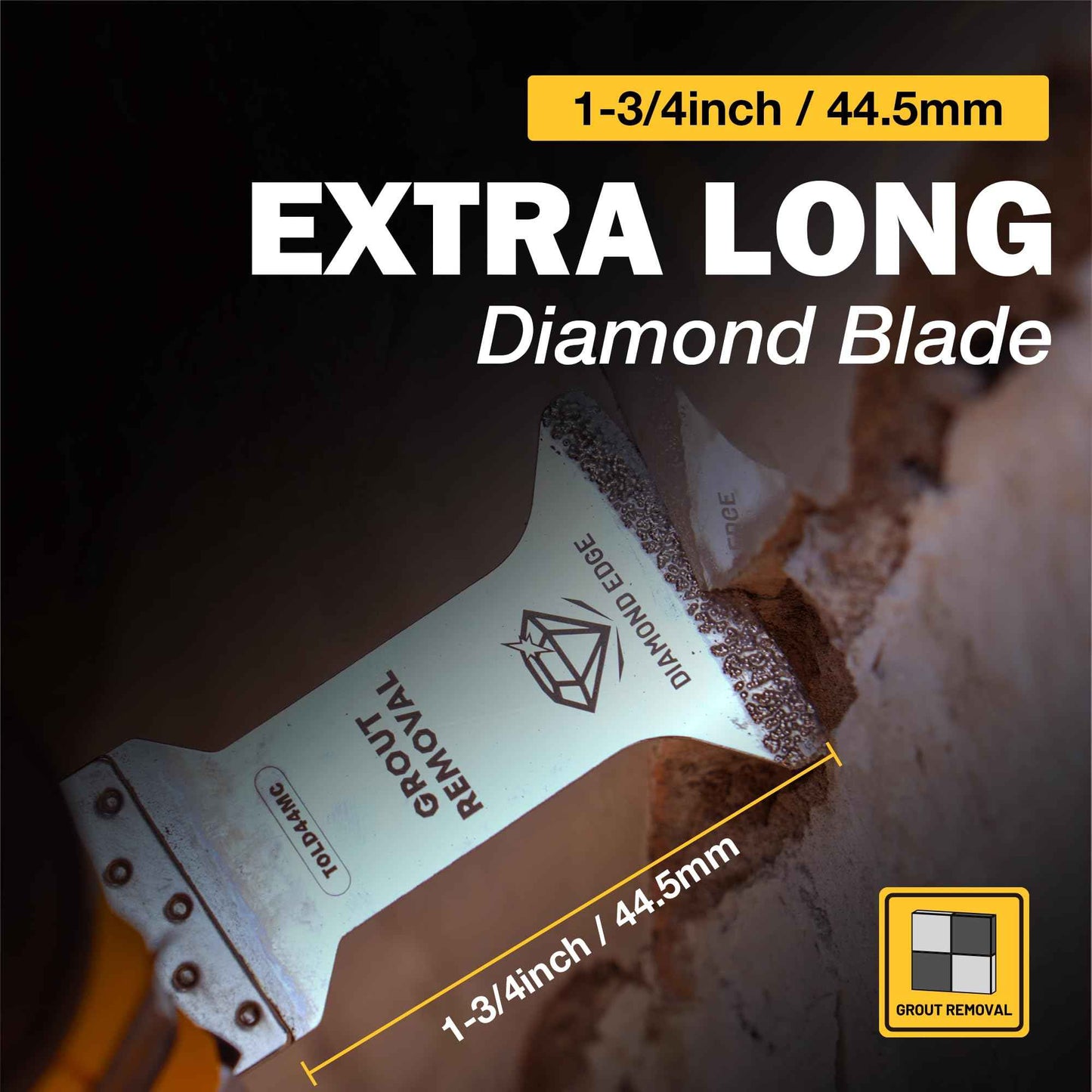 Diamond Oscillating Multi Tool Blades 5 Pcs Set, Precise & Clean Cutting for Grout Removal, Cleaning Mortar