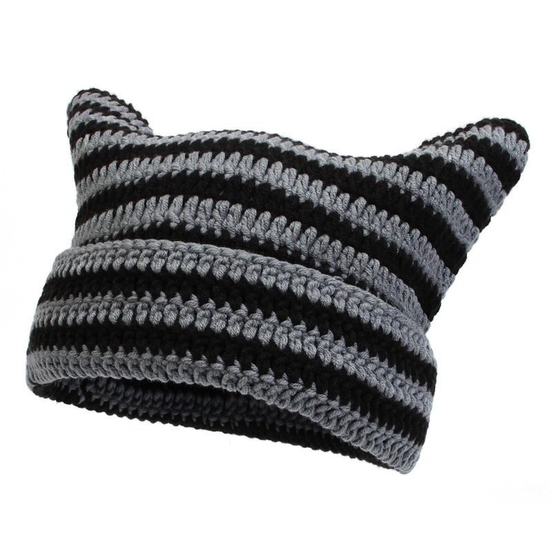 yolrdiw Therian Stuff Emo Grunge Fingerless Gloves Cute Cat Ears Hat Fairycore Stackable Bracelets
