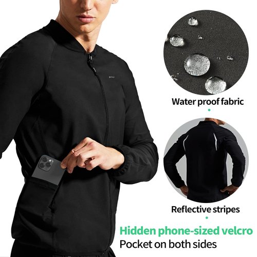 BVVU Sauna Suit for Men Sweat Sauna Jackets Workout Shirt Body Shaper Fitness Shapewear Long Sleeve Black