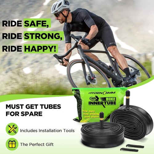700C Bike Tube by [Brand Name] - Butyl Inner Tube with 2 Tire Levers | Fits 700x35C to 700x43C