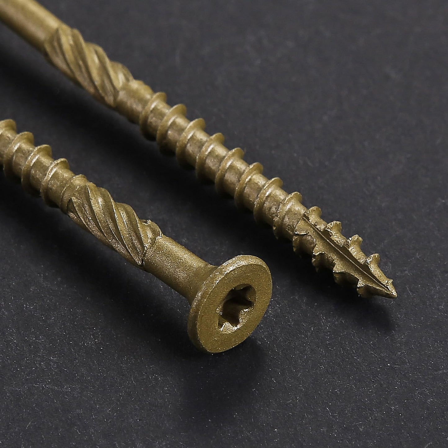 Wensilon #8 * 2" Deck Screws, (155pcs) 1 lbs.Exterior Wood Screws, Rust Resistant Epoxy Coated, Bronze, T20 Star Bit