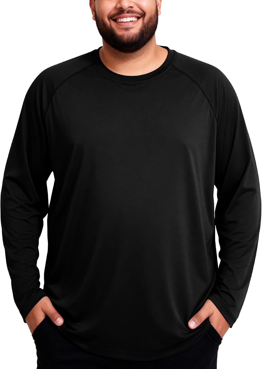 Roadbox Men's UPF 50+ UV Sun Protection Long Sleeve Cooling Rash Guard | Quick Dry Fishing T-Shirt