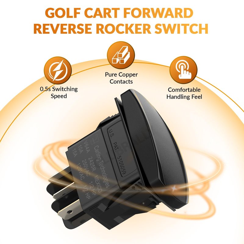 CLUBRALLY Golf Cart Forward Reverse Rocker Switch and Housing Kit, Fit for Electric Club Car Precedent, Tempo, Onward, OEM#101856002, 102508401