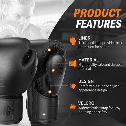 FIVING Boxing Gloves - Durable MMA Gear for Men & Women | Ideal for Kickboxing & Heavy Bag Training