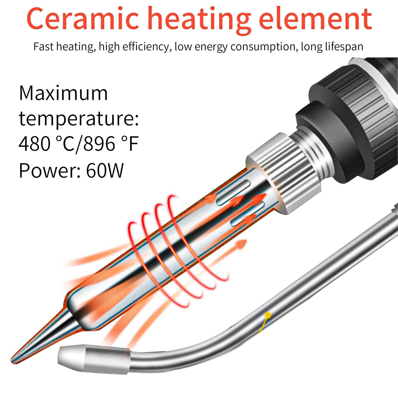 Soldering Iron Kit, 60W Soldering Gun Automatic Hand-held Solder Gun Iron Kit Welding Tool, 110V Automatic Welding Gun, for Electronic Repair, Home appliance repair, DIY