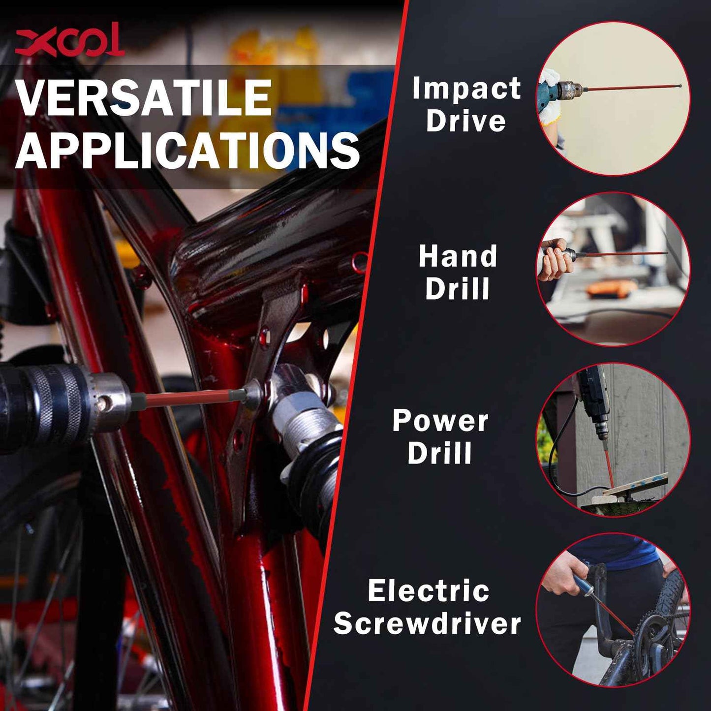 XOOL 13-Piece Long Torx Bit Set, 6-Inch (150mm), T6-T40, Magnetic S2 Steel, 1/4" Hex Shank, CNC Precision Tips for Impact Drivers, Drills, and Screwdrivers