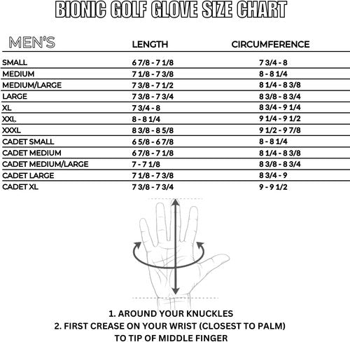 Bionic Men's StableGrip 2.0 Golf Glove - Premium Cabretta Leather for Enhanced Performance