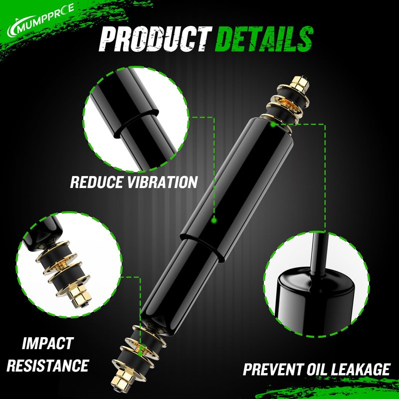 MUMPPRCE EZGO TXT Shocks, Golf Cart Front and Rear Shock Absorbers for EZGO TXT & Medalist 1994-Up Gas & Electric Models, Replaces OEM# 76418-G01, 70248-G01, 70324-G01, 76419-G01, 2 PCS