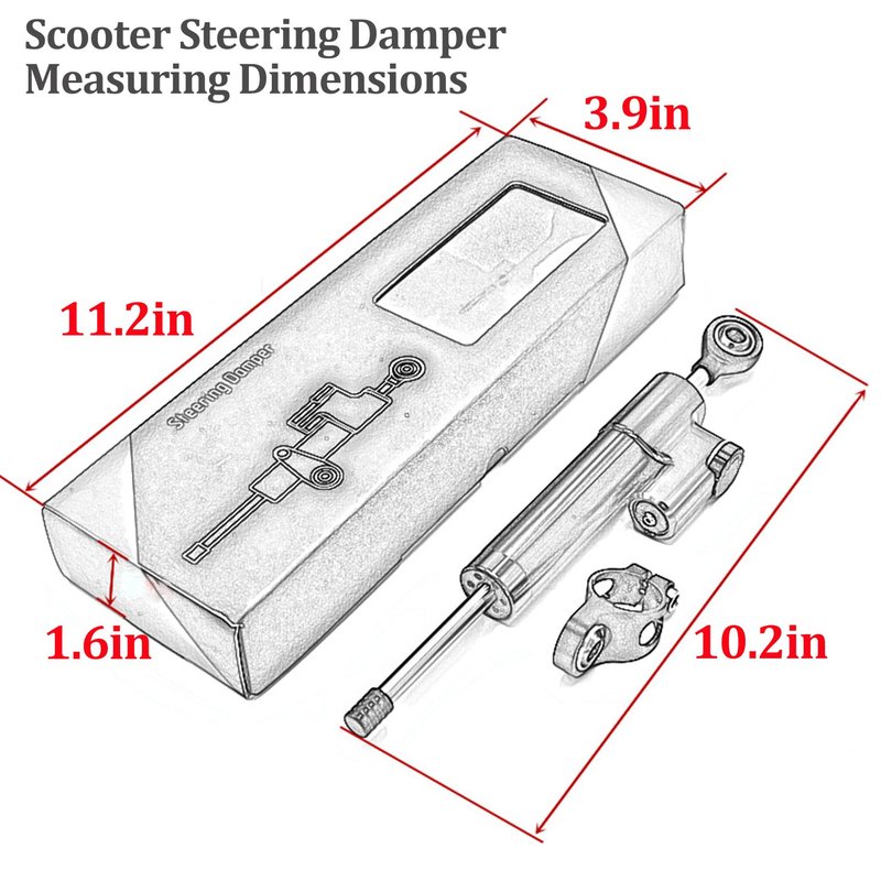 INXING Electric Scooter Steering Damper Kit - Scooter Controller with Steering Dampers with Assembly Bracket for V7 Scooter,Scooter Steering Stabilizer Compatible with boyueda laotie