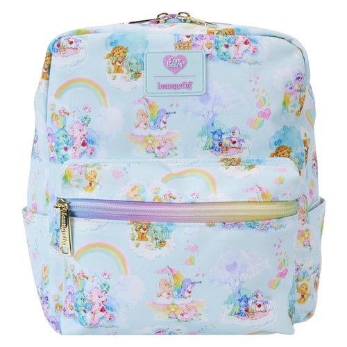 Loungefly Care Bears Cousins AOP Nylon Small Square Mini Backpack