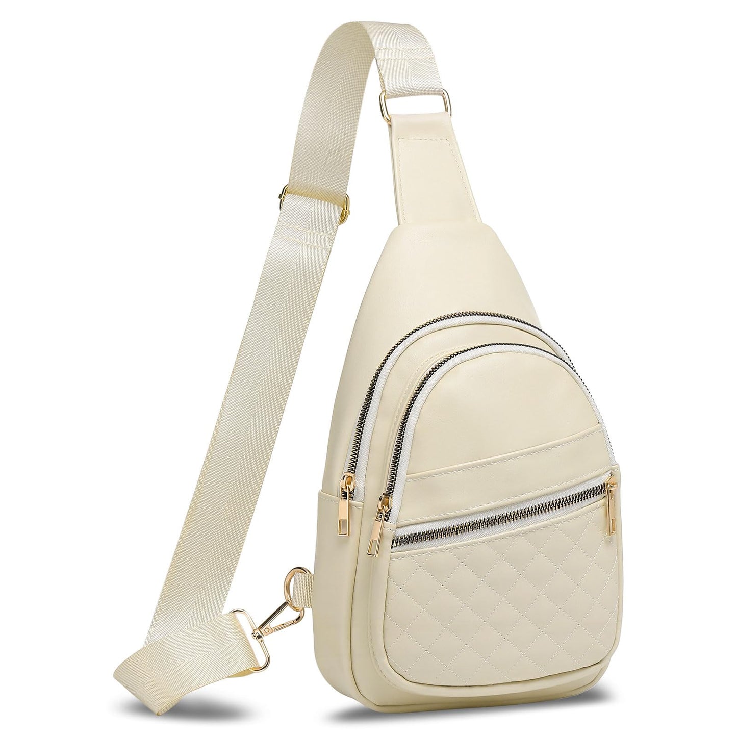 SUIKIHUM Anti Theft Mini Sling Bag, PU Leather Convertible Cross Body Bags, Lightweight One Strap Casual Pack