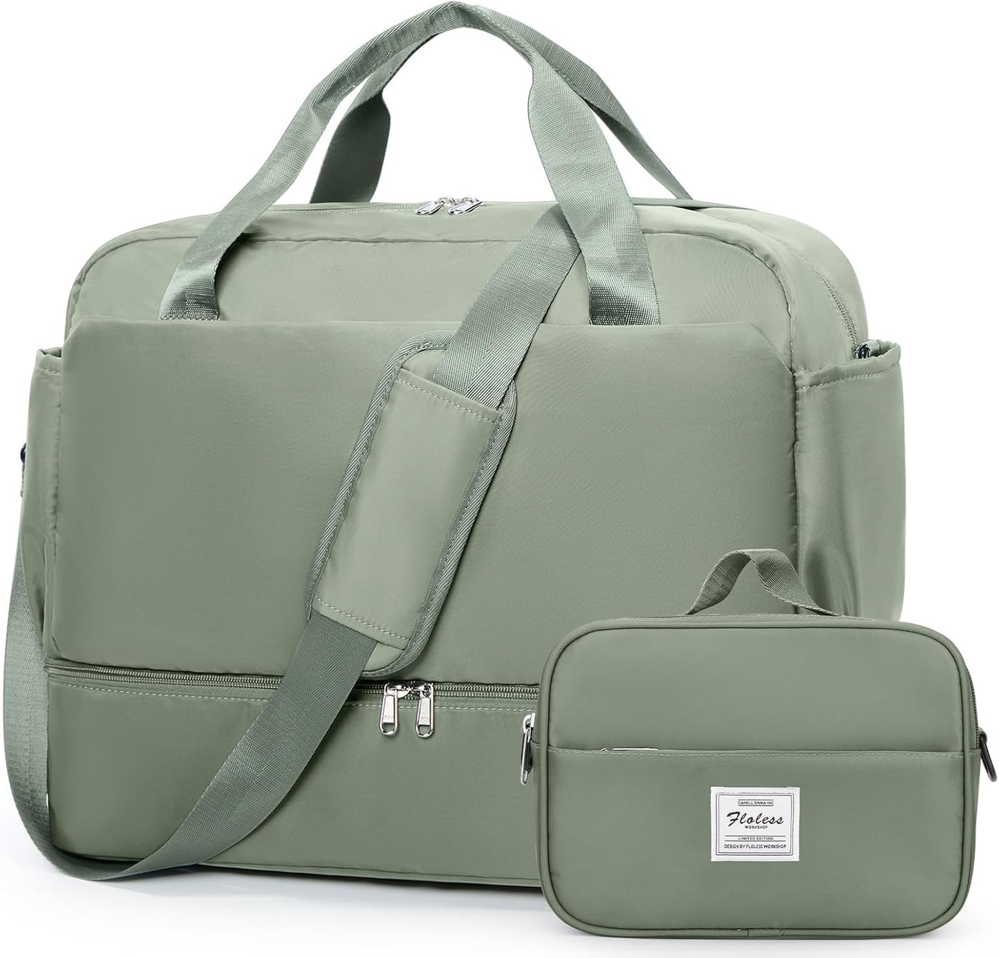 Skiennix Travel Duffel Bag for Women - Carry-On Overnight Weekender with Wet Pocket & Toiletry Bag | 18x14x8