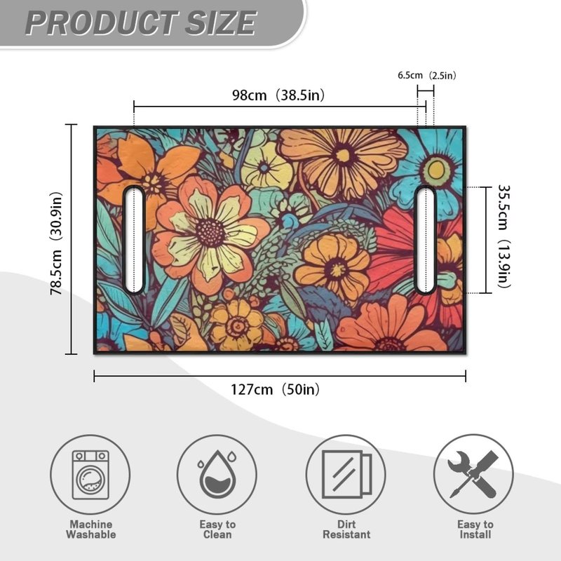 TODIYADDU Colorful Hawaiian Flower Summer Golf Cart Seat Towel Blanket Covers for 2-Person Washable Universal Golf Cart Seat Covers Fit for Golf Carts Bus with Unique Patterns Gifts
