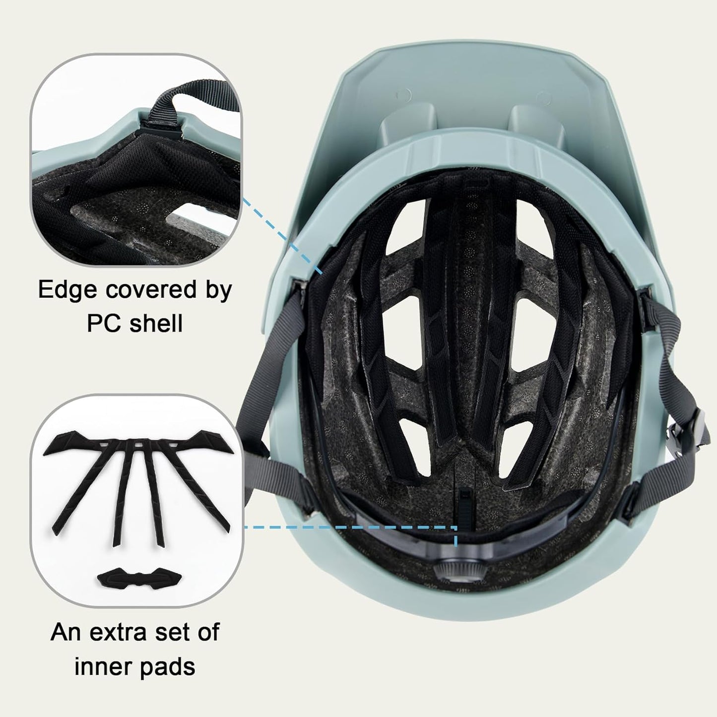 Skiennix Lightweight MTB Bike Helmet - Adjustable Visor for Men, Women & Youth | 2 Sizes Available