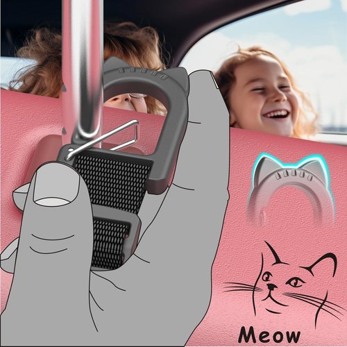 Car Headrest Hooks by [Brand Name] - Heavy Duty Metal Seat Hooks for Purses & Bags - 100 LBS Load Capacity