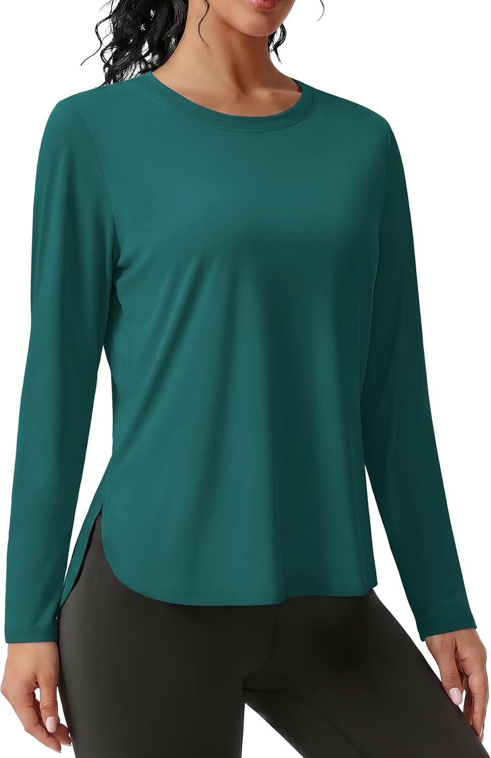 TACVASEN Women's Long Sleeve UV Protection Shirt - Breathable Lightweight Outdoor Workout Top