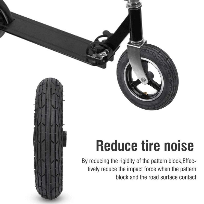 Alomejor 10 inch scooter tire, rubber aluminum alloy wheel replacement for commuters urban riders electric scooter travel city commuting