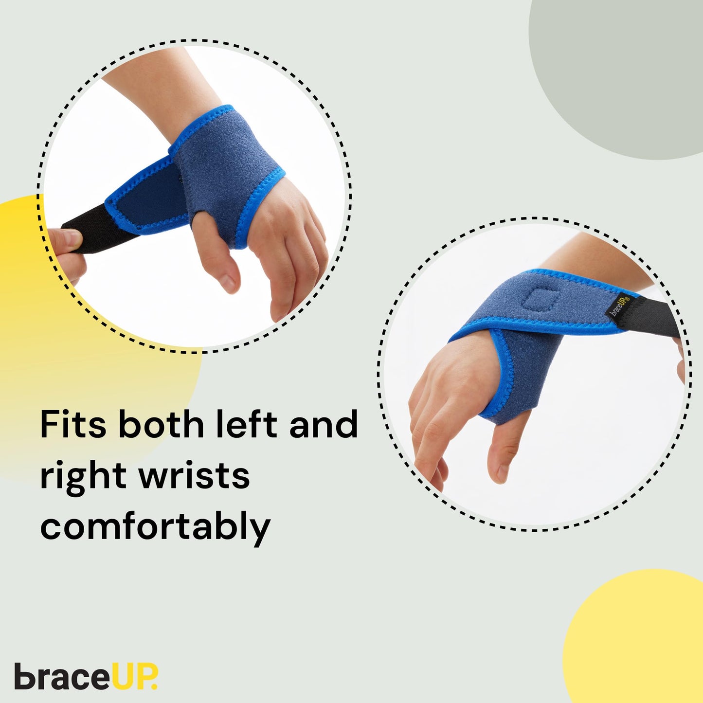 BraceUP Adjustable Kids Wrist Brace- Youth Wrist Support, Kids Wrist Splint, Child Wrist Brace for Sports and Daily Use, Boys and Girls (Height 3’3”-4’7”, 100-140 cm)