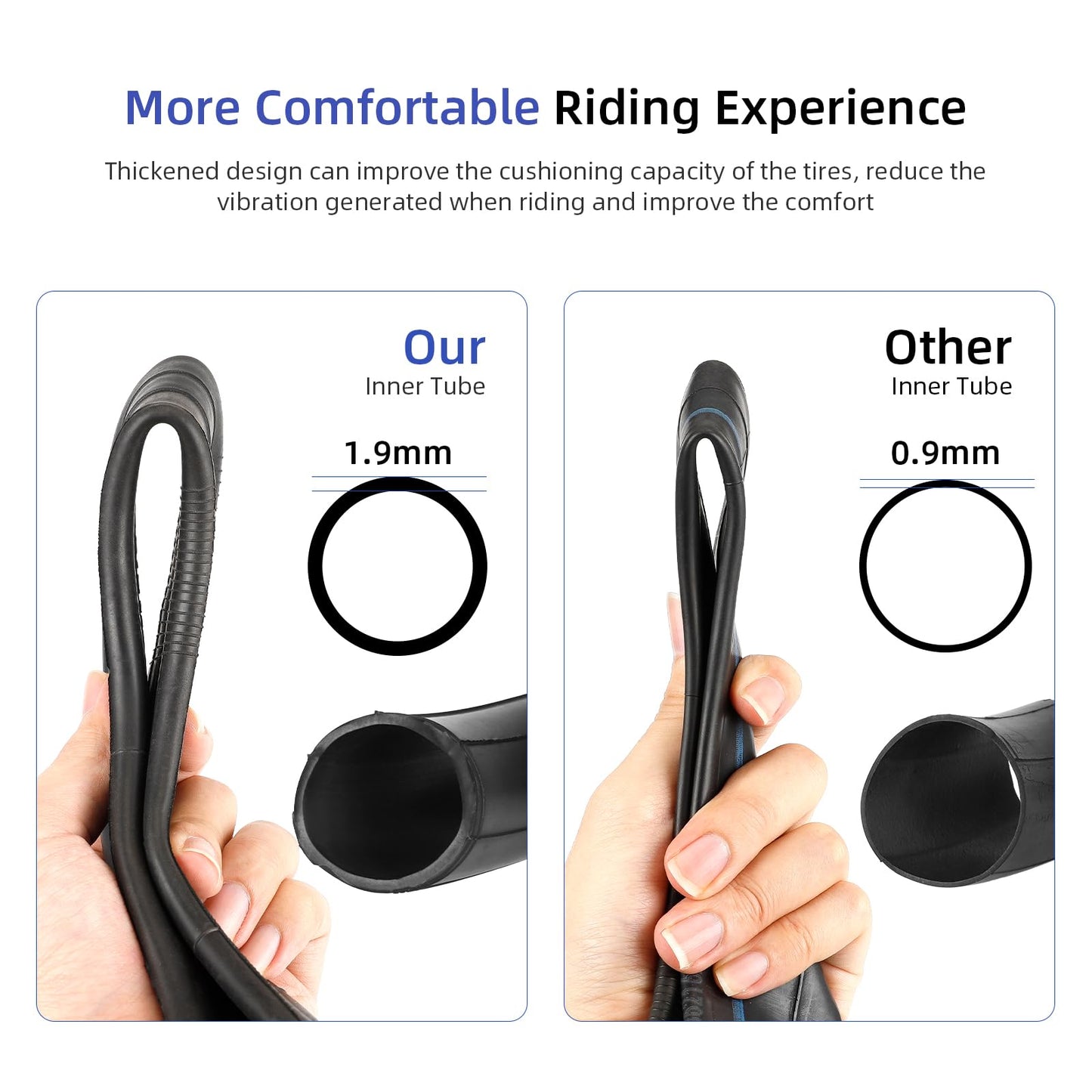 ulip 80/65-6 Scooter Inner Tube with 90 Degree for 255x80 /90/65-6.5/10 x 3 Tires Electric Scooter 10 inch Thickened Inner Tubes 2PCS