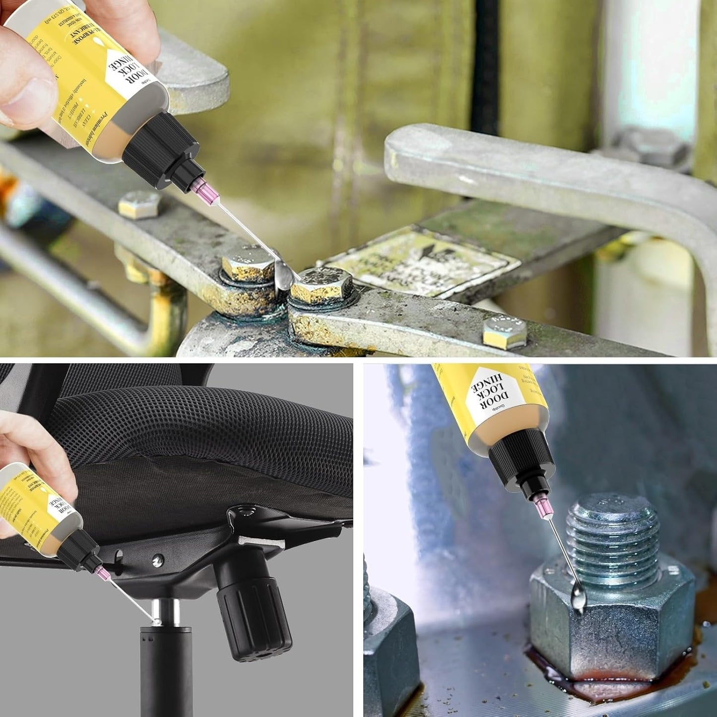 Qucship Door Hinge Lubricant - 1 oz Needle Oiler for Smooth Operation | Ideal for Locks & Tools