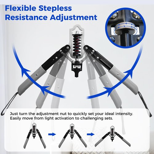 DERACY Chest Workout Equipment, Adjustable Forearm Strengthener, Carbon Steel Forearm Exerciser, Twister Arm Trainer, Chest Trainer for Men Women (Regular Size)
