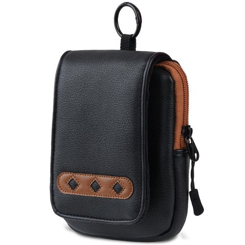 LZFAN Golf Rangefinder Case Premium Leather for Bushnell Callaway Waterproof Universal Range Finder Carry Bag for Most Brands Rangefinders Magnetic Close