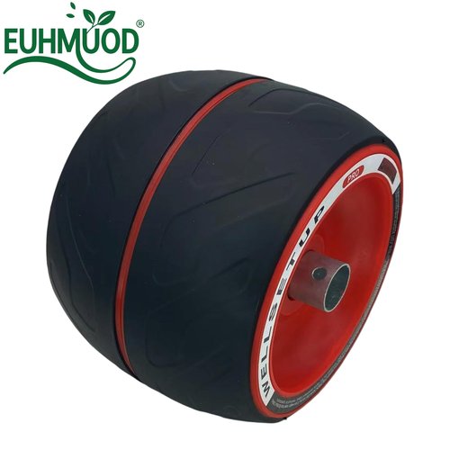 EUHMUOD Ab Roller Wheel with Built-in Spring Resistance, Ergonomic Core Workout Equipment for Home Gym, Dual-Wheel Design & Non-Slip Grips - 300lb Capacity