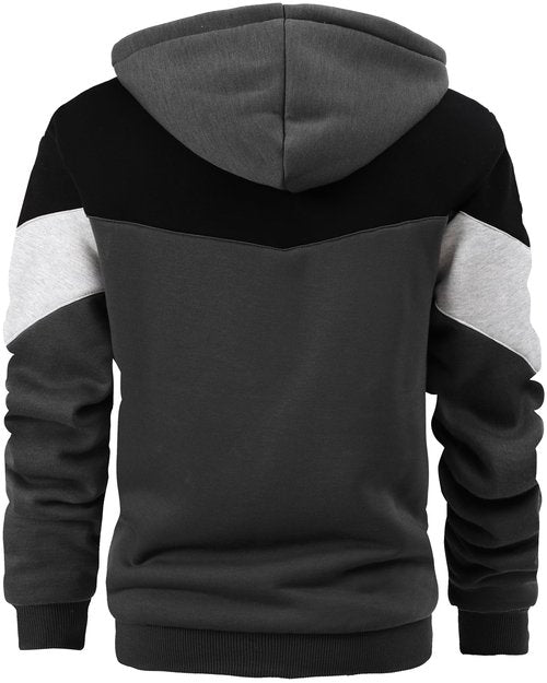 TMYAH Thermal Jackets for Men Winter Heavyweight Fleece Jacket Wool Warm Thick Coats Outerwear Black LightGrey IronGrey(895) M