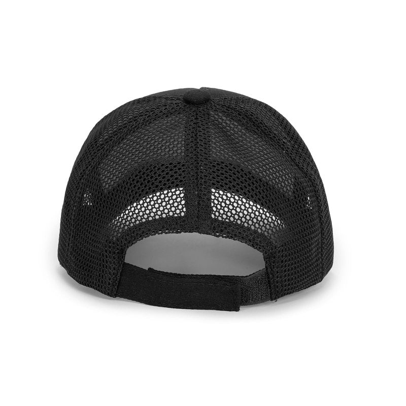 Edoneery Baseball Cap for Kids-Adjustable Washed Cotton Golf Toddler Hat for Boys & Girls (3-8 Years, Mesh-Black)