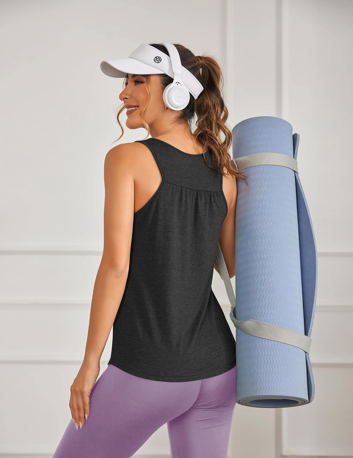 PINSPARK Workout Tops for Women - Lightweight Racerback Tank Tops for Yoga & Gym | 2-Pack, S-3XL