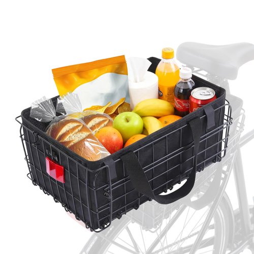 Dog Bike Carrier Basket, Dog Basket for Bike, Lightweight Bicycle Carrier for Small Pets Cats Outdoor Riding,Suitable for Rear/Front of Bicycle - Large Capacity Ebike Accessoriest for Fruit & Grocery