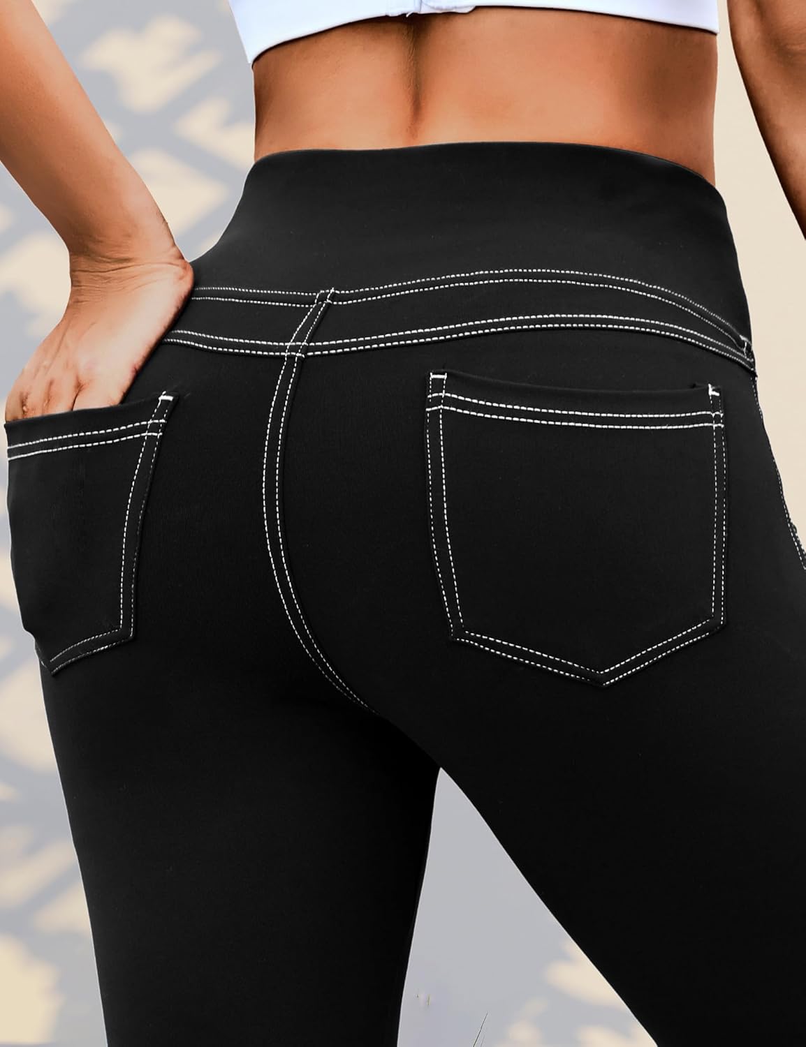 VOOVEEYA High Waisted Yoga Leggings for Women | Buttery Soft, Tummy Control, Back Pockets