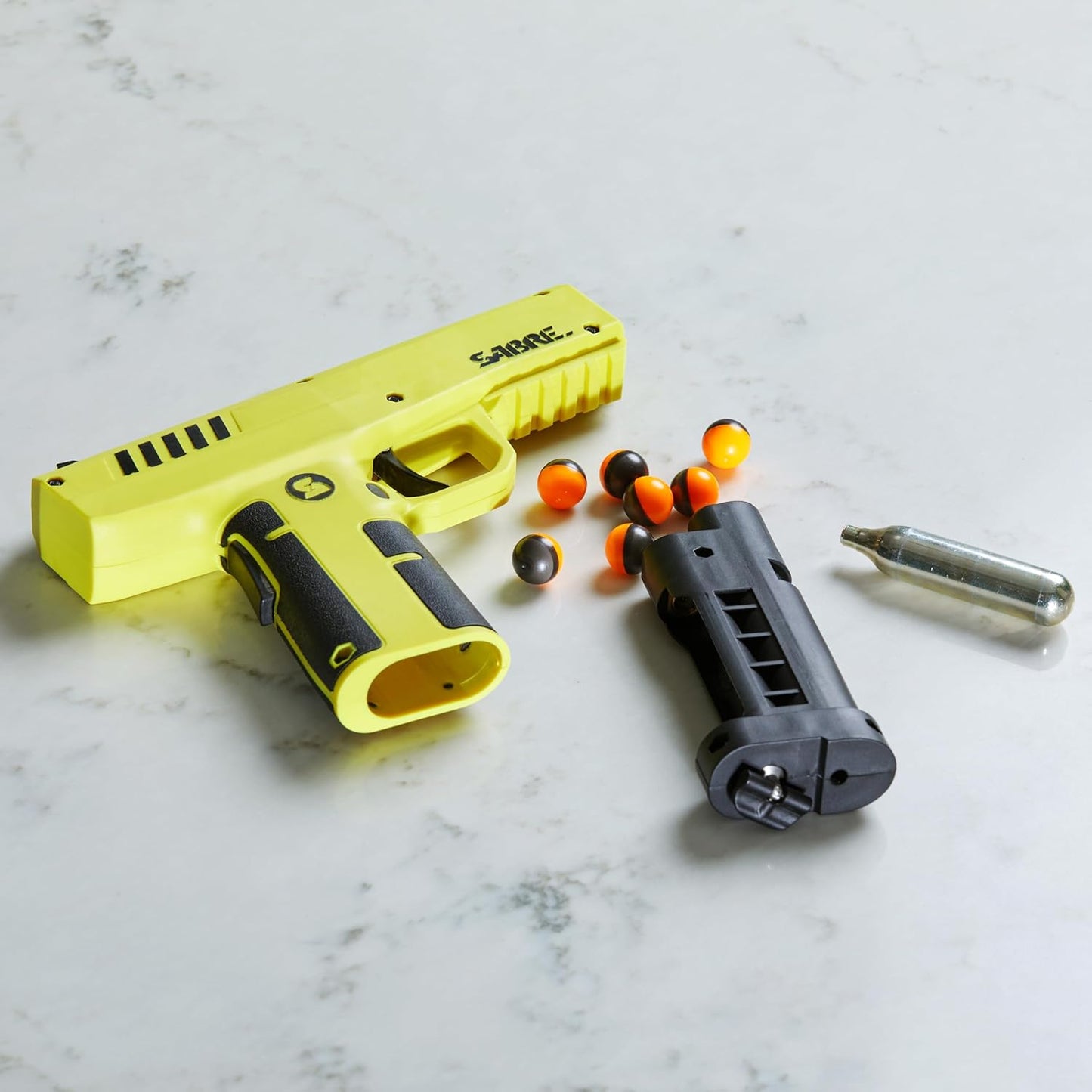 Sabre Home Defense Pepper Launcher - Large Size with 7 Projectiles | 40% More Stopping Power, Made in USA
